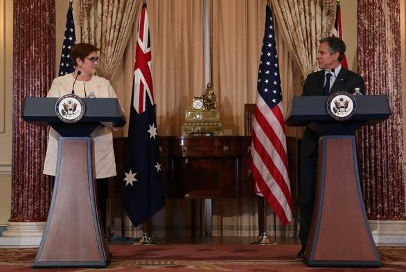 Mỹ cam kết "sát cánh" cùng Úc đối phó với Trung Quốc
